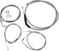 Harley Davidson Fxst [LA CHOPPERS] - Standard Stainless Steel Covered Handlebar Cable/Brake Line Kit