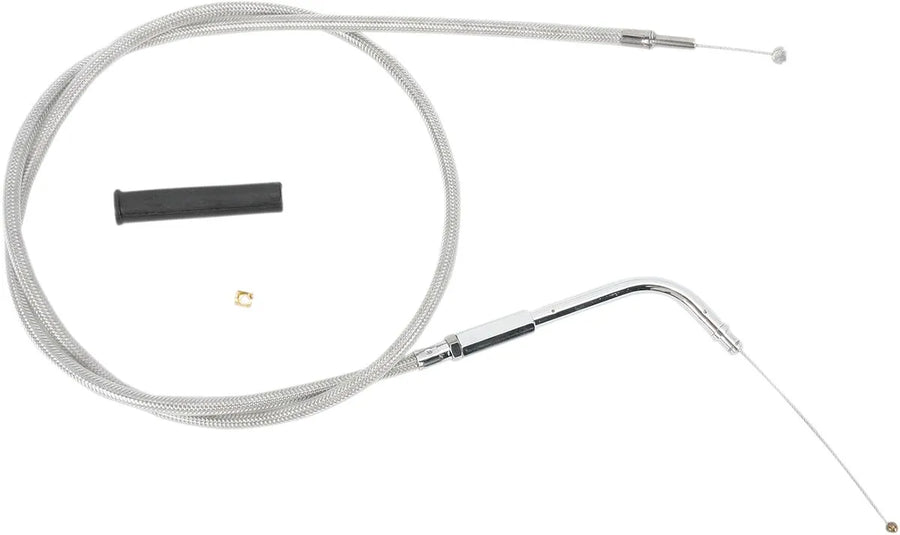 harley davidson flst [DRAG SPECIALTIES] – Câble d'accélérateur recouvert d'acier inoxydable
