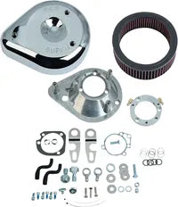 Harley-Davidson Xl 883 R Roadster [2009-2010, 2013] - Mini Teardrop Stealth Luftfilter-Kit – Oberfläche: Silber – Bild 9