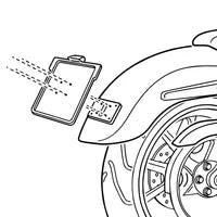 Harley Davidson Fxdrs 114 [HEINZ BIKES] – Cube d'espacement pour montage de plaque d'immatriculation