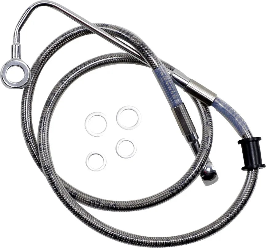 harley davidson flstc [DRAG SPECIALTIES] - Conduite de frein rallongée en acier inoxydable