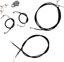 Harley Davidson Fltr [LA CHOPPERS] - Standard Black Vinyl Handlebar Cable/Brake Line Kit