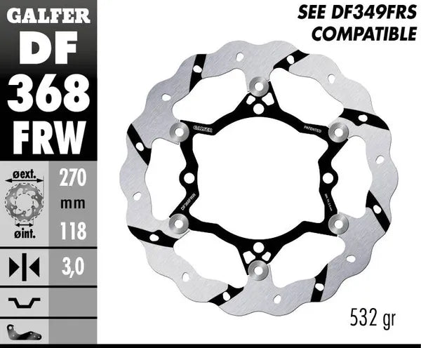 Suzuki Rmx 450 Z [2018, 2019] - floating wave brake disc, grooved – picture 4