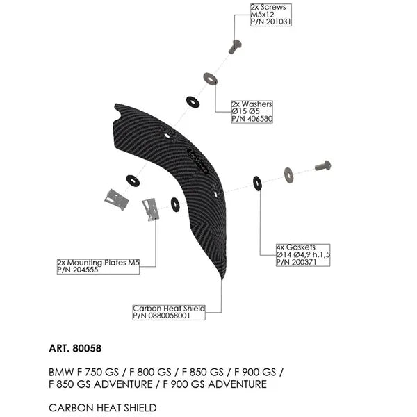 BMW F 900 GS Adventure [LEOVINCE] – heat shield