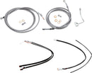 harley davidson flhrxs [BURLY BRAND] - Kit complet de câbles de guidon/conduites de frein en acier inoxydable-1