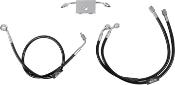 harley davidson fxdrs 114 [LA CHOPPERS] - Kit de conduites de frein tressées noires