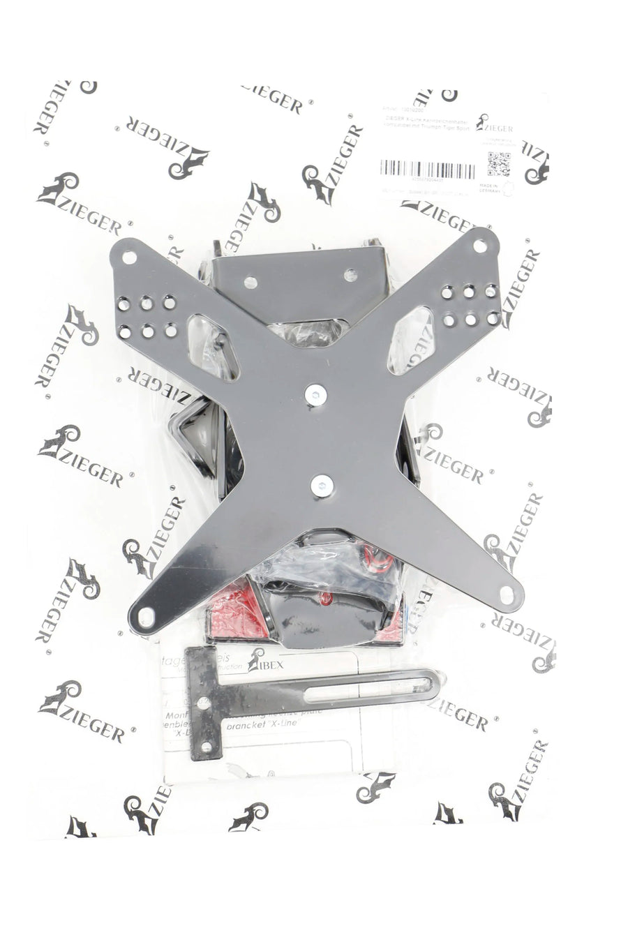 harley davidson flstf [ZIEGER] – Support de plaque d'immatriculation X-Line type E