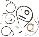 Harley Davidson Flst [LA CHOPPERS] - Complete Midnight Braided Handlebar Cable/Brake Line Kit