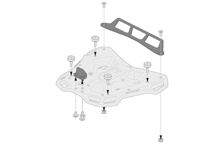 [SW-MOTECH] - Kit adaptateur pour porte-bagages ADVENTURE-RACK pour Givi/Kappa Monolock – photo 3
