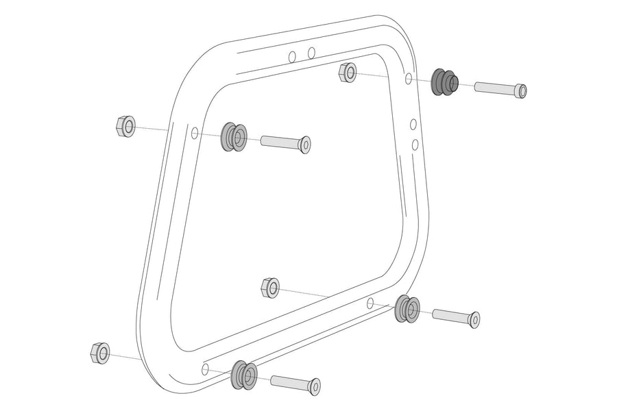 [SW-MOTECH] - Kit adaptateur pour supports latéraux EVO – photo 1