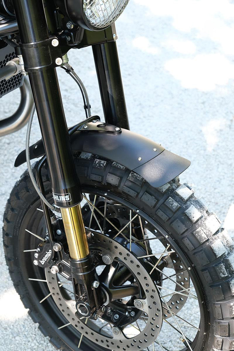 BMW R nineT 1200 Pure [2017-2023] - Öhlins USD High Fork Kit + Unit Garagenplatten und Füße (hohe Version)