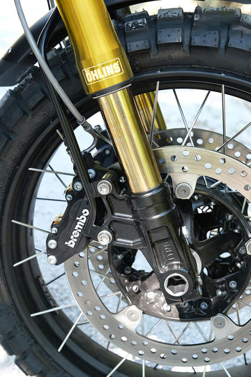 BMW R nineT 1200 Pure [2017-2023] - Öhlins USD LOW Gabel-Kit + Einheit Garagenplatten und Füße (niedrige Version)