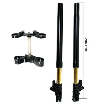 BMW R nineT 1200 Pure [2017-2023] - Öhlins USD-Gabelsatz + Einheit Garagenplatten und -füße (Standardhöhe)