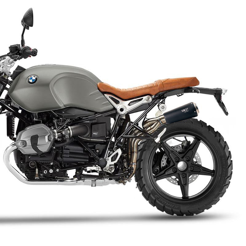 BMW R nineT 1200 Scrambler [2016-2023] - 1: 2: 1 hoher Schalldämpfer Titan mit geschweißtem Anblick