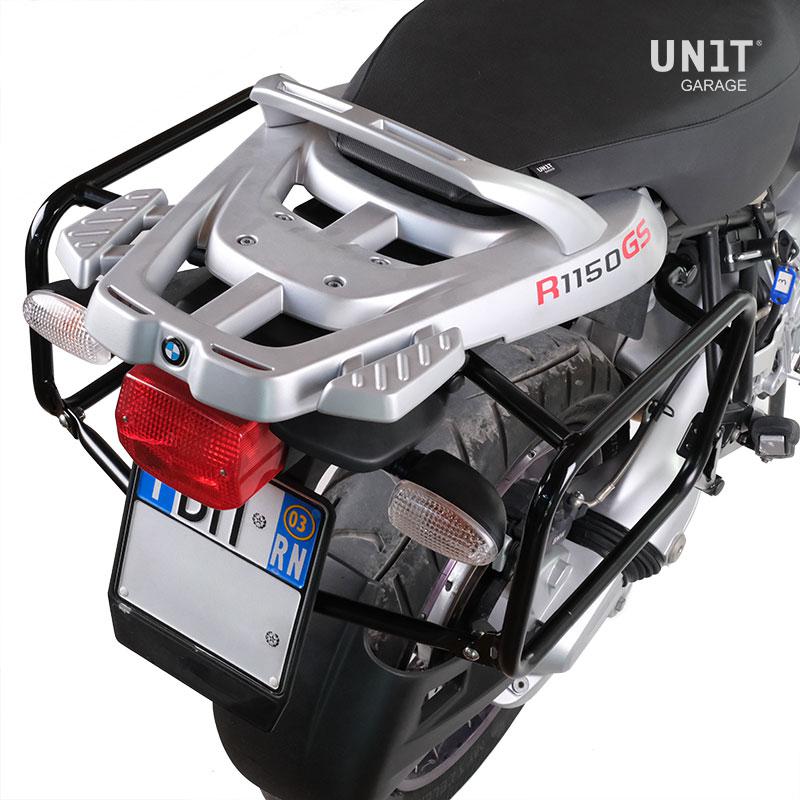 BMW R 850 GS / R 1100 GS / R 1150 GS Adventure [1994-2004] - Paar Cult-Seitentaschen Spaltleder 40–50L + Alu-Platte + Taschenrahmen Alu R850R - R1100R - R1150R, R850GS - R1100GS - R1150GS & ADV