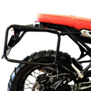 BMW R nineT 1200 Pure [2017-2023] - Kultige Seitentasche aus Spaltleder 40L - 50L + Aluminiumplatte + rechter Rahmen für Atlas Aluminiumtasche