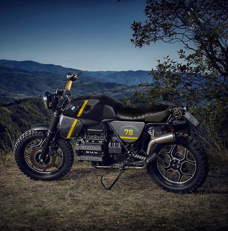 BMW R nineT 1200 Urban G/S (hoher Auspuff) [2017-2023] - Ein Meter gelber 40. Aufkleber