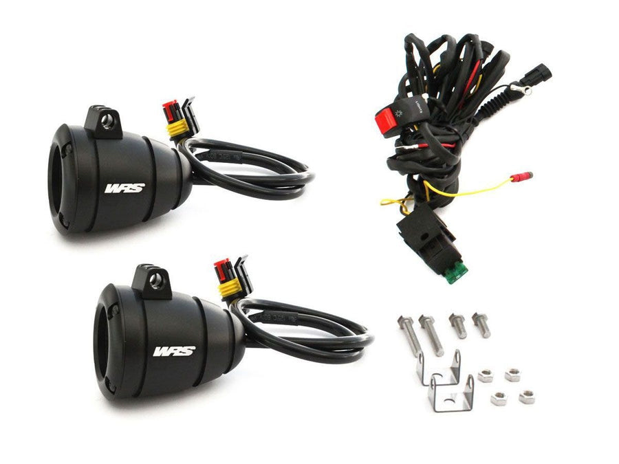 [WRS] - LED Auxiliary Headlight Kit with Brackets - View 1